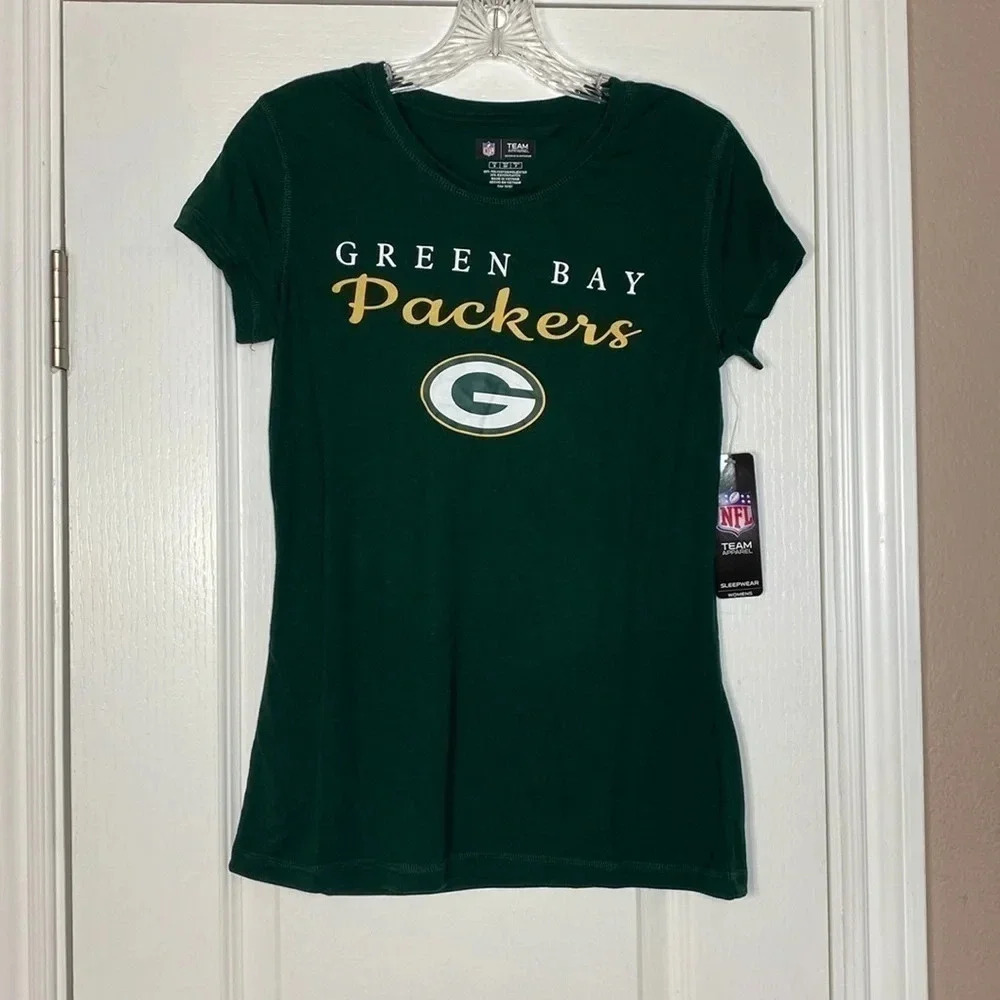 Green Bay Packers Women's Crewneck Short Sleeve Team Apparel Tee Size S NWT